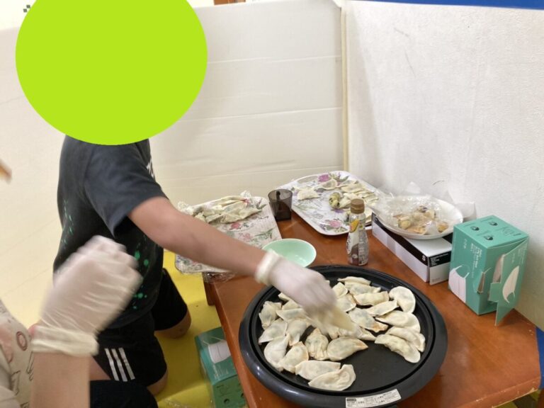 食育「ベーコンポテト餃子」